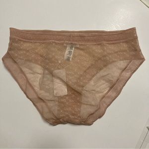 ERES Lace Mesh Underwear Size 8 Made in France Morphology Body Silk Makeup Nude